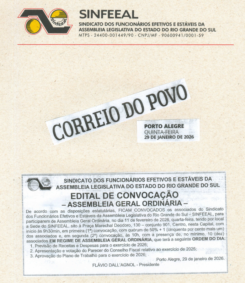 Edital de Convocação 2026